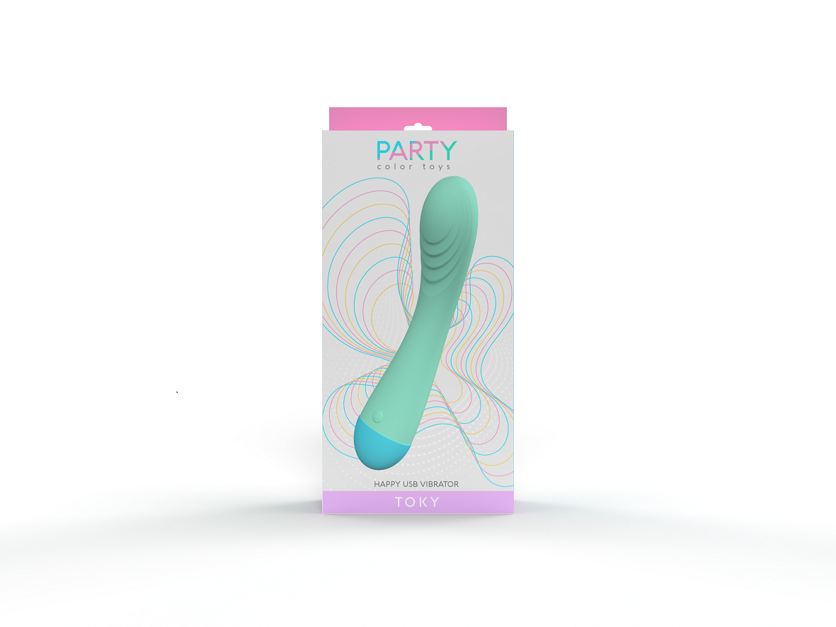Vibrador TOKY Recargable - Color Aqua