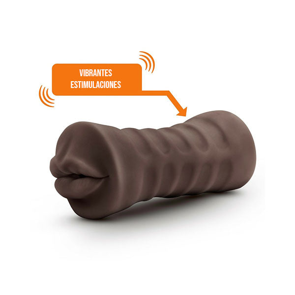 Masturbador Boca Vibrante Chocolate - Secret Spot