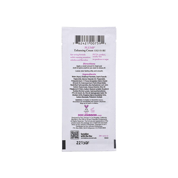 Crema Plump Mas Gruesa y Mas Grande – Sachet - Secret Spot
